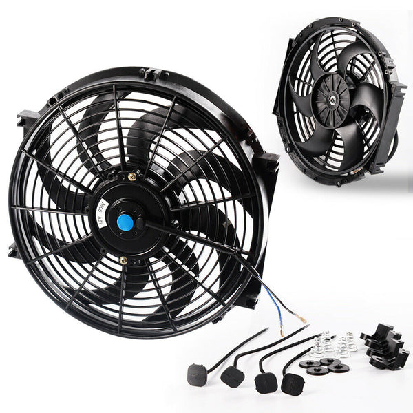 16 inch Universal Electric Radiator Cooling Slim Fans Push Pull Mount